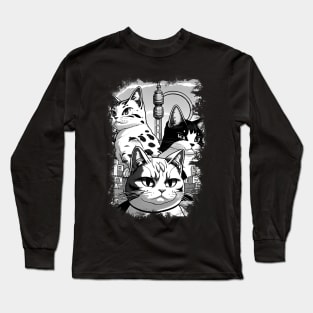 Three Cats Long Sleeve T-Shirt